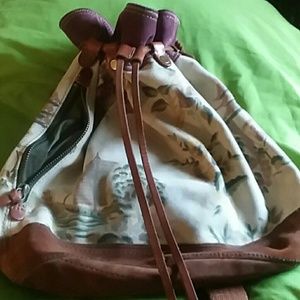 top handle. lucky brand backpak